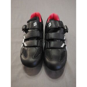 Peloton Black Red Cycling Shoes Men (40) US 7.5 Athletic Sports Workout Exercise